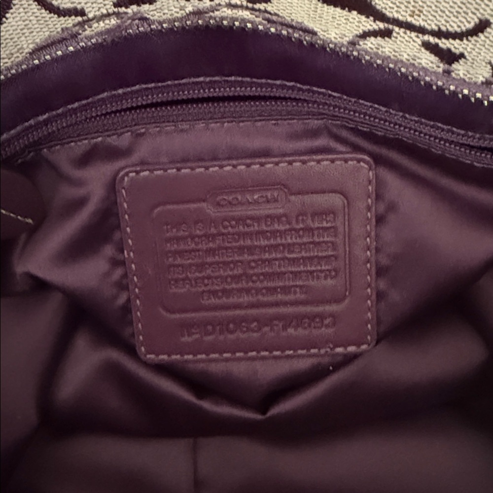 Coach Burgundy and Pink Shoulder Bag - Picture 7 of 11